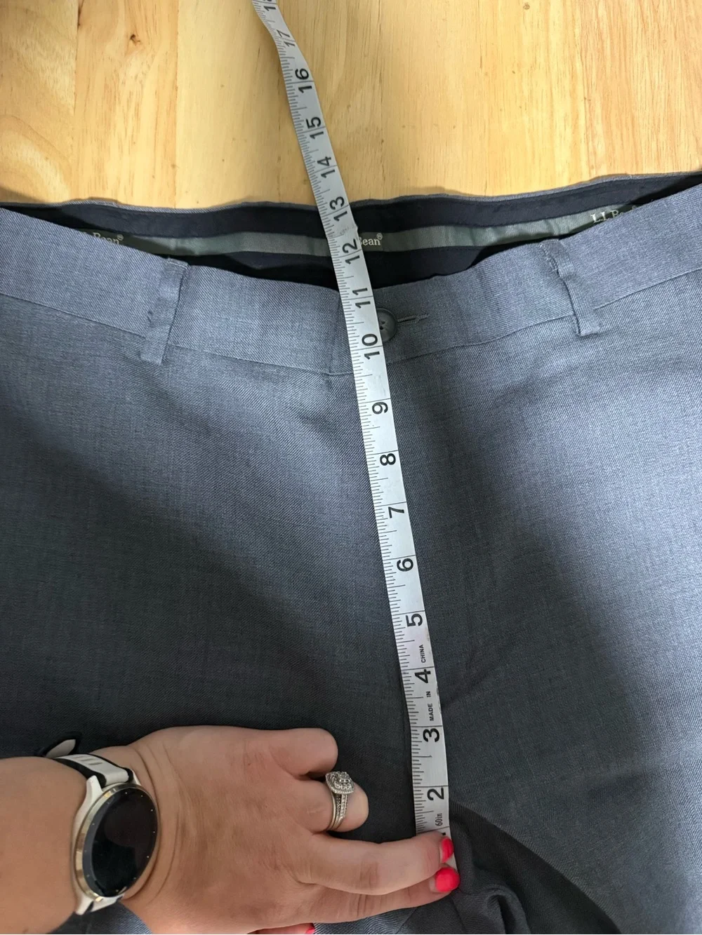 L.L. Bean Men’s Wool Dress Pants 36W Standard Fit Charcoal